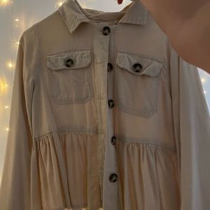 Tan Button Up